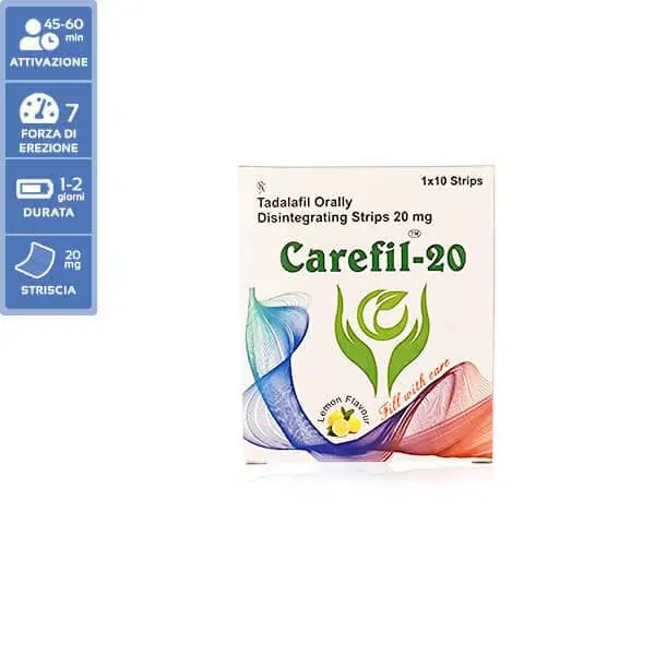 CAREFIL STRISCIA 20 mg, Tadalafil 2 SUPER AVANA 160 mg, Avanafil, Dapoxetina