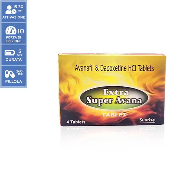 EXTRA SUPER AVANA 260 mg, Avanafil, Dapoxetina 2 Alfa Medic